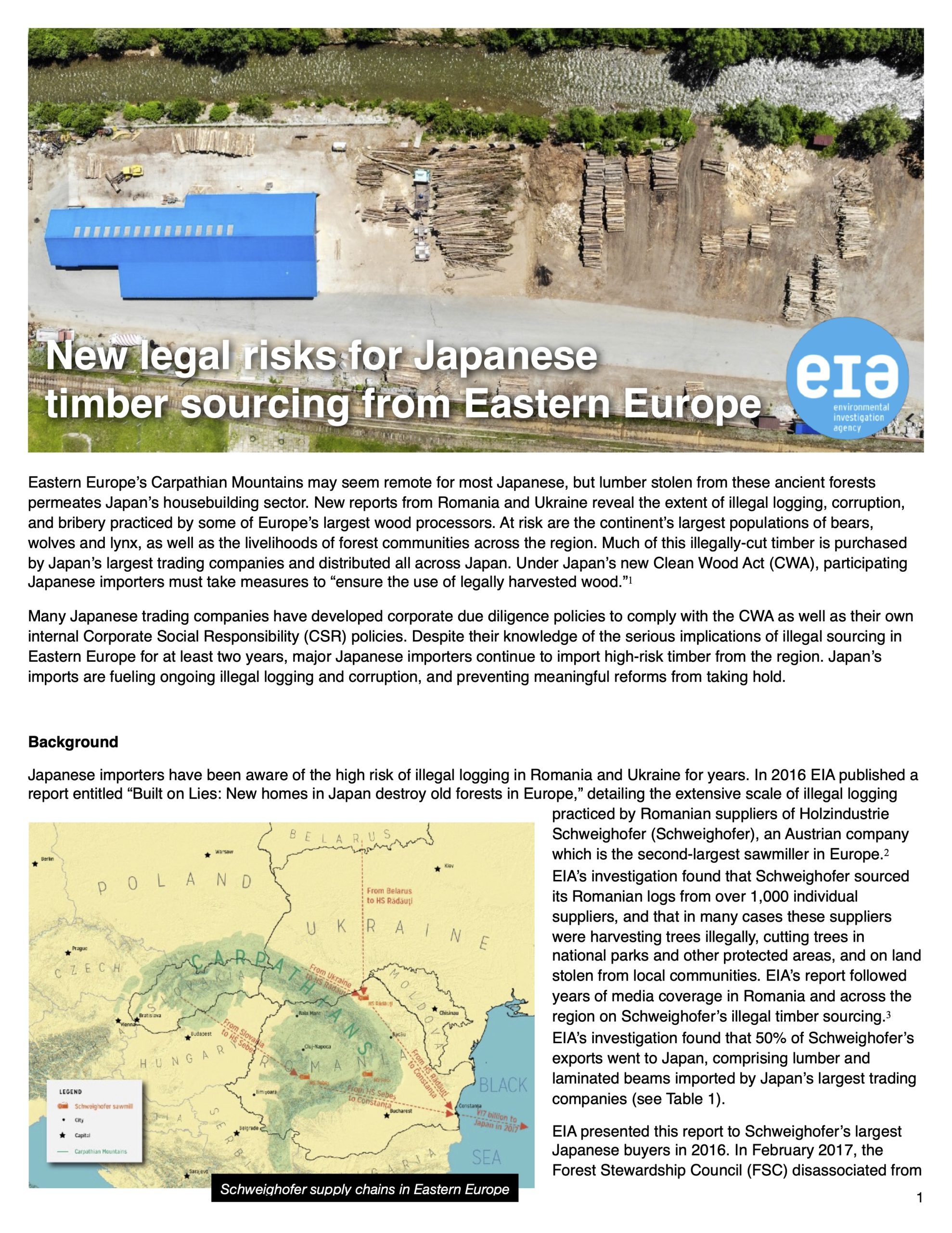 New legal risks for Japanese timber sourcing from Eastern