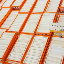 Rows and rows of ivory hanko
