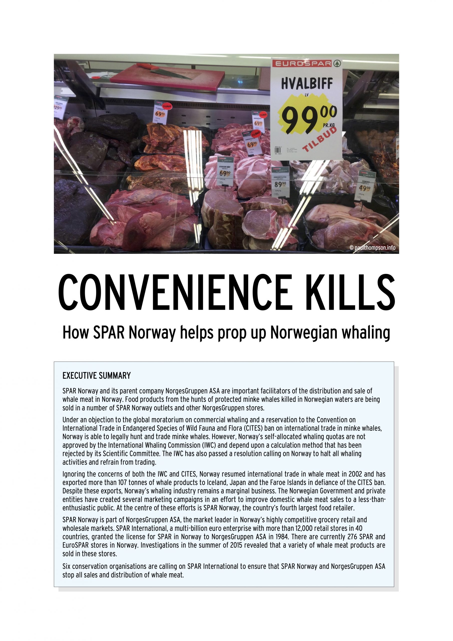 Convenience Kills: SPAR Norway helps prop up Norwegian whaling - EIA.org