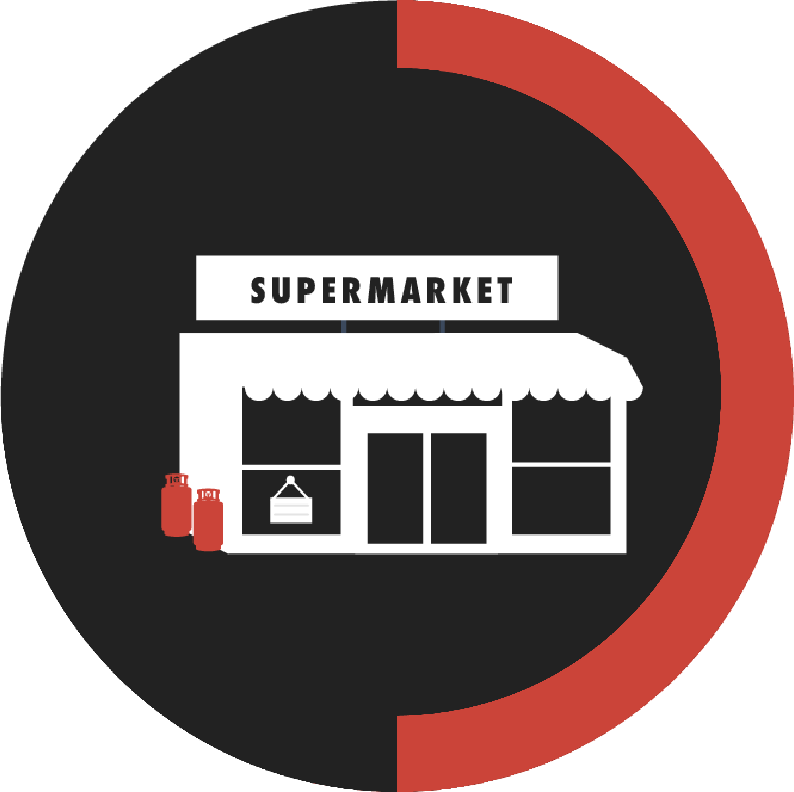 icon depicting a supermarket